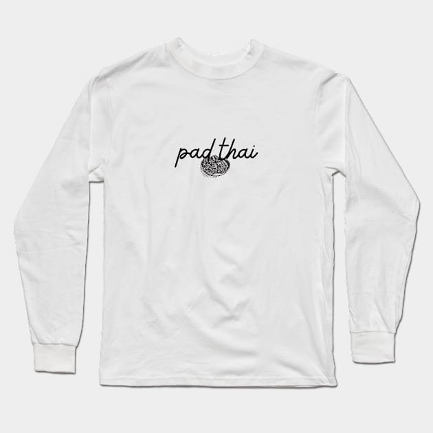 pad thai - black - with sketch Long Sleeve T-Shirt by habibitravels